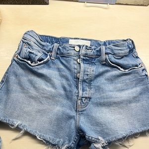 Mother denim shorts with heart pocket